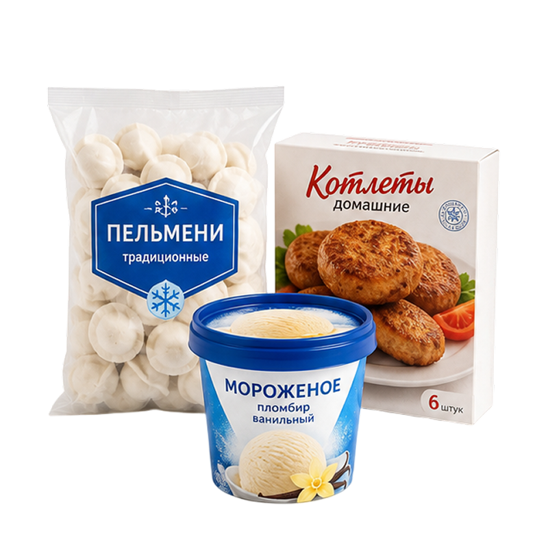 Мороженое, замороженные полуфабрикаты