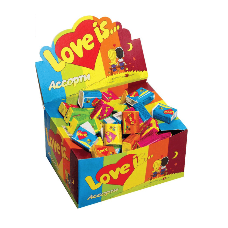 Жевательная резинка "Love is" Микс 4,2г*100шт/20бл. Турция