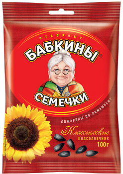 Семечки жареные "Бабкины Семечки" 100г/30шт Россия