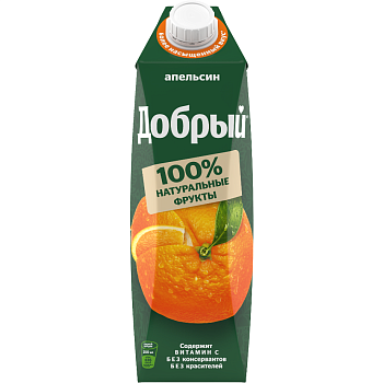Нектар "Добрый" Апельсин 1л/12шт "Мултон" (ПУ)