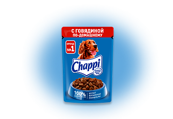 Корм для собак "Чаппи" Говядина по-домашнему 85г/28шт "Марс"
