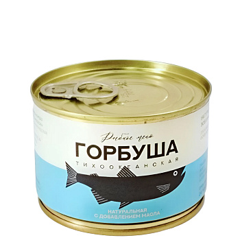 Горбуша натуральная в масле Гост (с/ключ) 250г/24шт "Рыбное меню"*