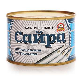 Сайра натуральная в масле Гост (с/ключ) 250г/24шт "Морские традиции"