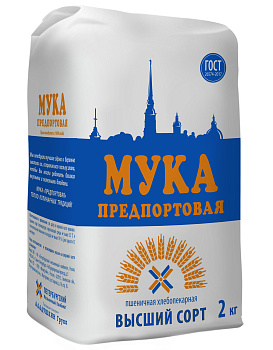 Мука Пшеничная "Предпортовая"  Гост в/с 2кг/6шт "ПМК" Россия