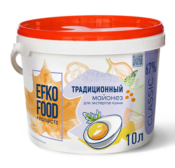 Майонез "EfkoFood" Универсальный 67% (ведро) 9,4кг/1шт "Эфко"