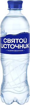 Вода питьевая "Святой Источник" газированная (пэт) 0,5л/12шт Россия