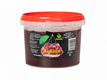 Вишня протертая с сахаром (ведро) 800г/6шт "Лорефуд" Россия**