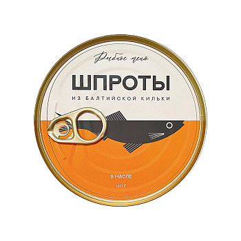 Шпроты в масле Гост (с/ключ) 160г/24шт "Рыбное меню" 