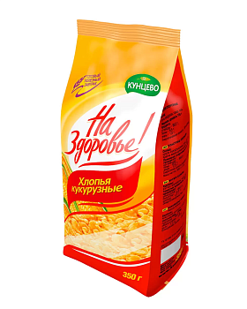 Кукурузные хлопья "На Здоровье!" глазированные  350г/10шт "Кунцево"