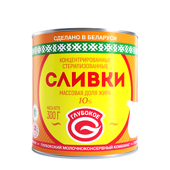 Сливки сгущенные с сахаром Гост 19% (ж/б) 360г/30шт г.Глубокое**