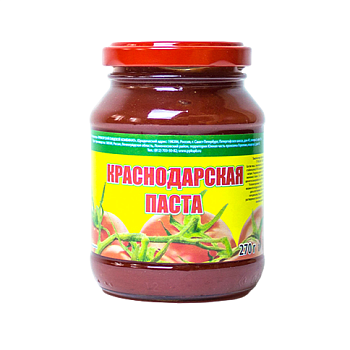 Томатная паста "Краснодарская паста" 15% (ст/тв) 270г/15шт "ППК"