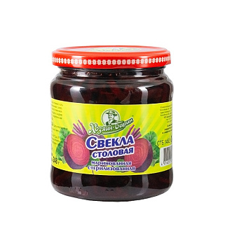 Свекла маринованная "Хозяин-Барин" соломкой (ст/тв) 450г/12шт г.Быхов  
