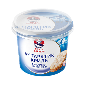 Паста "Антарктик-Криль" слив-чесночный из морепродуктов (пл/б) 150г/6шт "Санта Бремор"