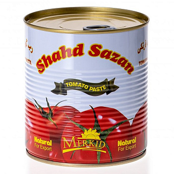 Томатная паста "Shahd Sazan" 25% (ж/б) 790г/12шт "Меркид"