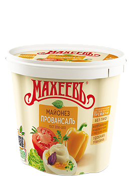 Майонез "Махеевъ" Провансаль 50,5% (ведро) 800г/12шт Россия