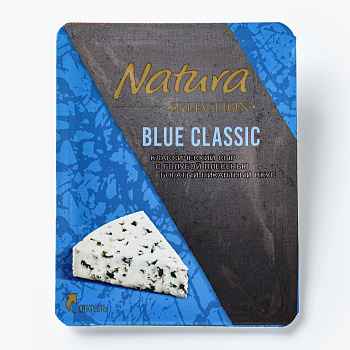 Сыр (фас) Блю Классик с гол.плеснью 50% (пл/уп) 100г/6шт "Natura" 