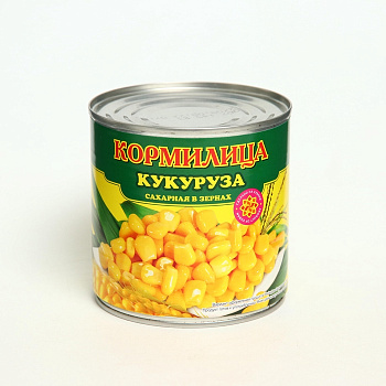 Кукуруза сладкая "Кормилица" Гост в/с (ж/б) 340г/12шт Россия