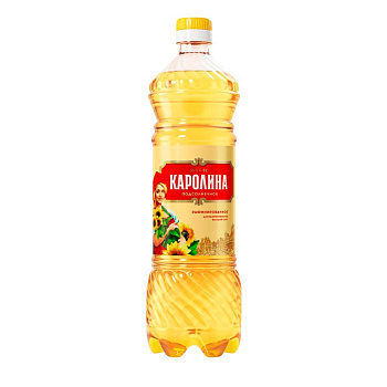 Масло подсолнечное "Каролина" рафинир/дез.Гост 1/с 0,9л/15шт Россия