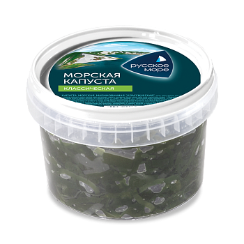 Салат из морской капусты классический (пл/б) 450г/6шт "Русское море" 